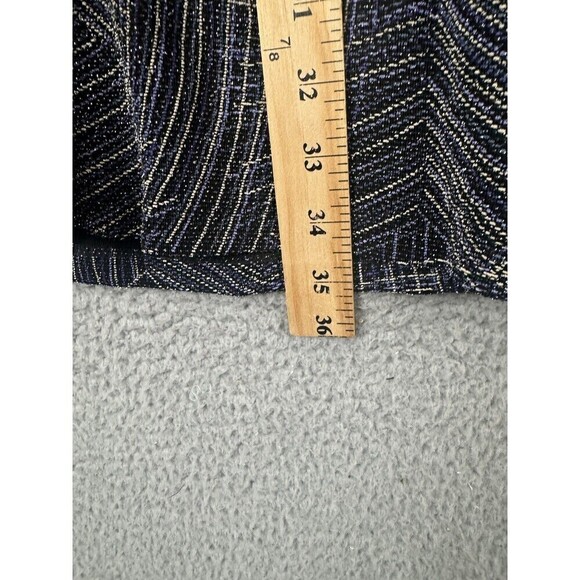 Vintage Rabbit Designs Dress Cardigan Set Womens 12M Blue Metallic Stretch USA - Picture 7 of 16